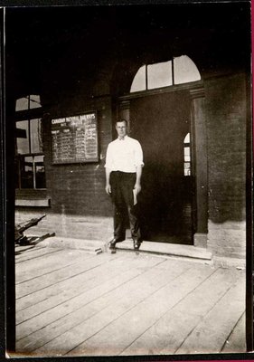 Frederick Gill Greenfield, Station Agent, Canadian National Railway, Colborne