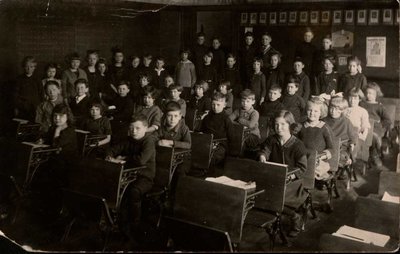 Children in their Frankland school classroom