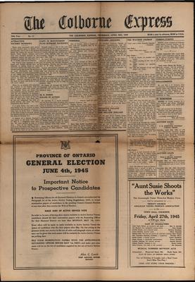 The Colborne Express   (Colborne Ontario), 26 Apr 1945