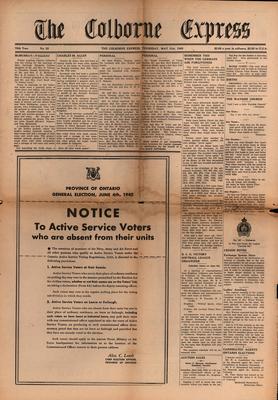 The Colborne Express   (Colborne Ontario), 31 May 1945