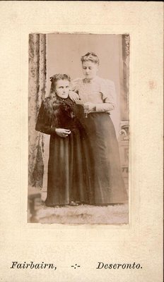 Studio portrait of Sarah Ella Scott and an unidentified woman