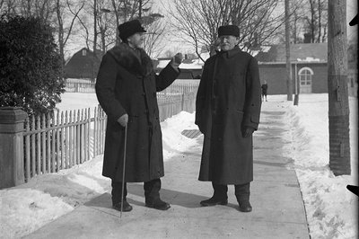 James McGlennon and Charles Larke on King St. E., Colborne