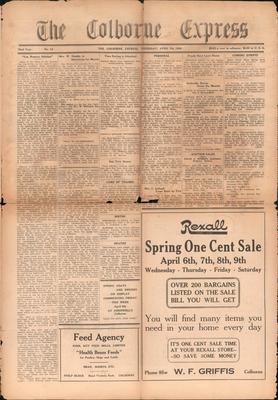 The Colborne Express   (Colborne Ontario), 7 Apr 1938