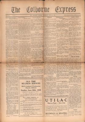 The Colborne Express   (Colborne Ontario), 9 Jun 1938