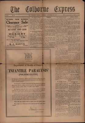 The Colborne Express   (Colborne Ontario), 9 Sep 1937