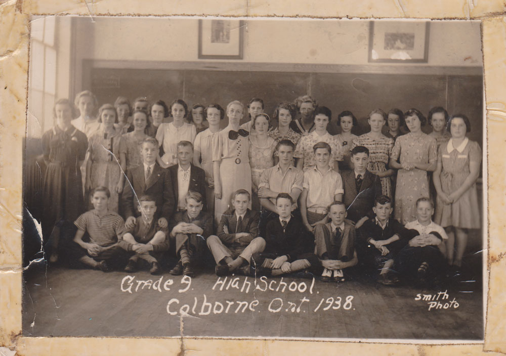 Grade 9, High School, Colborne Ont., September 1938, Smith Photo