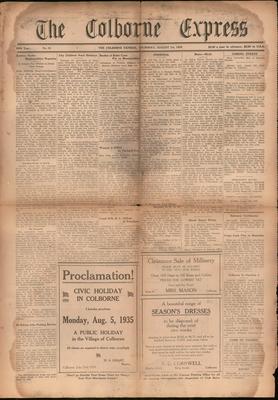 The Colborne Express   (Colborne Ontario), 1 Aug 1935