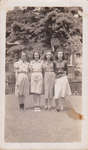 Jean Rutherford, Julia Archer, Ruth Peacock, and Mabel Archer, Colborne, Cramahe Township, 1940