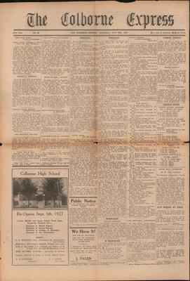 The Colborne Express   (Colborne Ontario), 28 Jul 1927