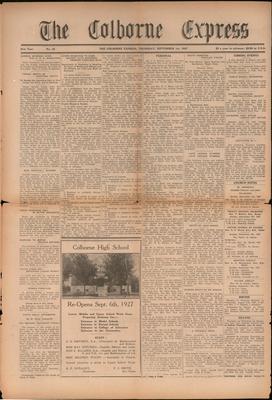 The Colborne Express   (Colborne Ontario), 1 Sep 1927