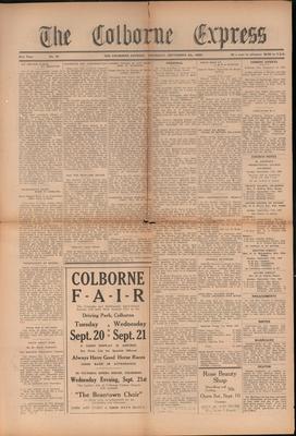 The Colborne Express   (Colborne Ontario), 8 Sep 1927