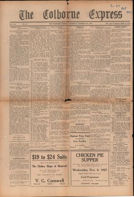 The Colborne Express   (Colborne Ontario), 27 Oct 1927