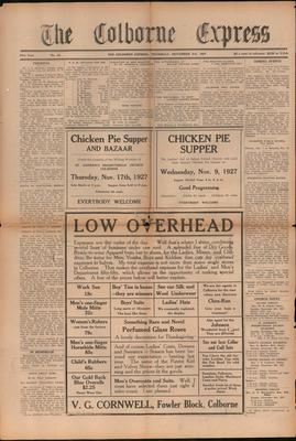 The Colborne Express   (Colborne Ontario), 3 Nov 1927