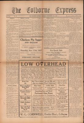 The Colborne Express   (Colborne Ontario), 10 Nov 1927