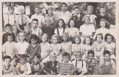 Class photograph, Colborne Public School, Room 1, Colborne, Cramahe Township, 1948