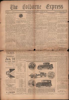 The Colborne Express   (Colborne Ontario), 12 Jan 1928