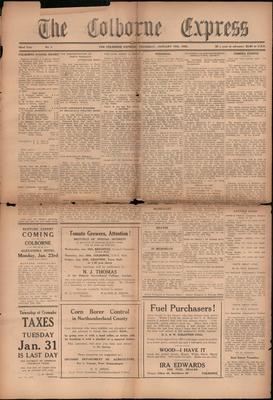 The Colborne Express   (Colborne Ontario), 19 Jan 1928