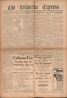 The Colborne Express   (Colborne Ontario), 13 Sep 1928