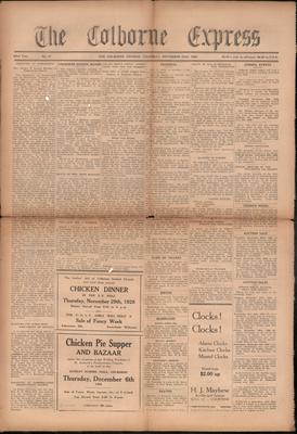 The Colborne Express   (Colborne Ontario), 22 Nov 1928