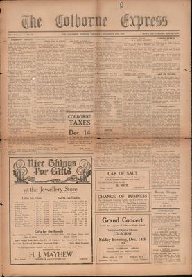 The Colborne Express   (Colborne Ontario), 13 Dec 1928