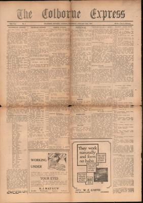 The Colborne Express   (Colborne Ontario), 20 Jan 1921