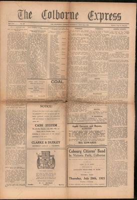 The Colborne Express   (Colborne Ontario), 21 Jul 1921