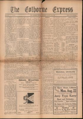 The Colborne Express   (Colborne Ontario), 18 Aug 1921