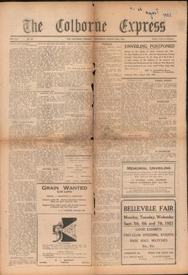 The Colborne Express   (Colborne Ontario), 25 Aug 1921