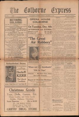 The Colborne Express   (Colborne Ontario), 1 Dec 1921