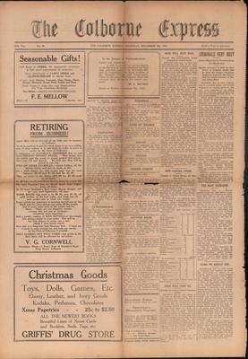 The Colborne Express   (Colborne Ontario), 8 Dec 1921