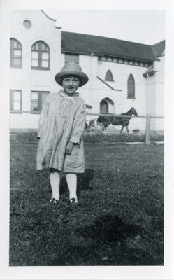 Jane Hodges (Thrower), West view, Colborne United Church, ca. 1940