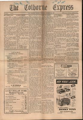 The Colborne Express   (Colborne Ontario), 31 Oct 1957