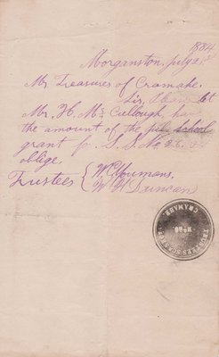 Cramahe Municipal Payments, School Salaries, 1884