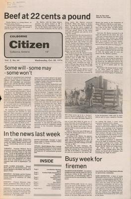 The Colborne Citizen, 30 Oct 1974