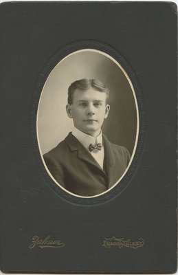 Studio portrait of a young man, by Zahner