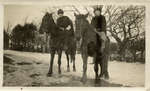 Photograph of two young women on horseback, Colborne, Cramahe Township