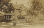 Craftsman style house, Real photo postcard