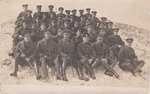Real photo postcard of N.C.D. Class, Cobourg, April 1st 1916