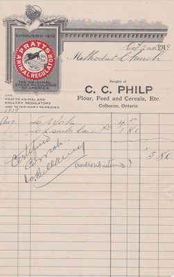 Colborne Business Receipts, 1890-1919