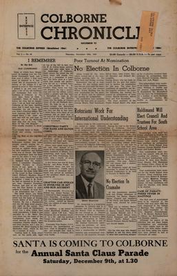 The Colborne Chronicle, 30 Nov 1961