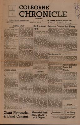 The Colborne Chronicle, 17 May 1962