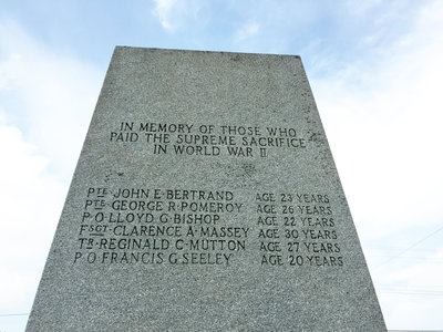 Exhibit, Castleton WWII cenotaph, In Memory