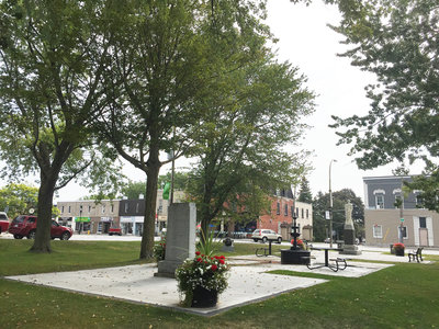 Exhibit, Colborne cenotaphs, southward