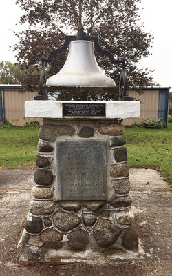 Military memorial cairn, Royal Canadian Legion, Captain Charles S. Rutherford VC, MC, MM Branch 187, Colborne, October 2017