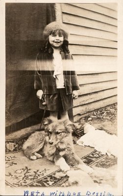 Reta Turpin with her dog, Turpin Family Photograph Album