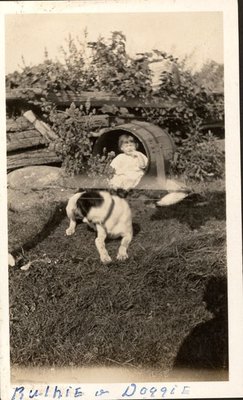 Ruth Turpin with her dog, Turpin Family Photograph Album