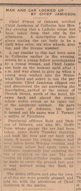 Exhibit, Chief Jamieson, Man and Car Locked up by Chief Jamieson