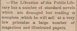 First known reference to Colborne Public Library, The Enterprise, 16 April 1903