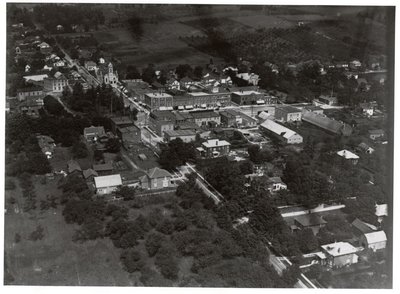 Aerial photograph of Colborne looking northwards at Division Street, 1920