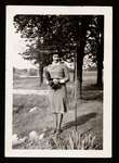 Photograph of an unidentified World War II nurse, Colborne Women's Institute Scrapbook
